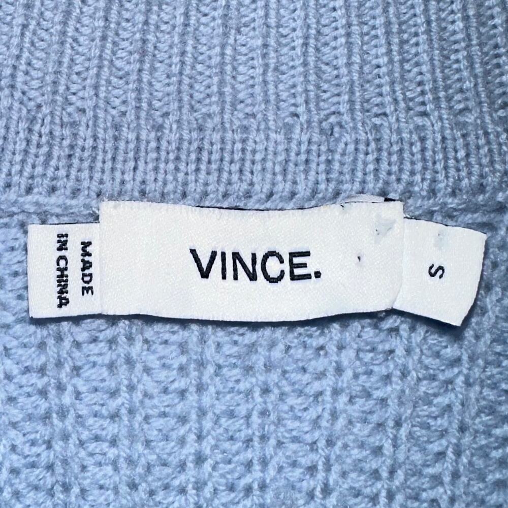 Vince Directional Ribbed Wool Cashmere Blend Crewneck Sweater Size Small - Picture 4 of 15